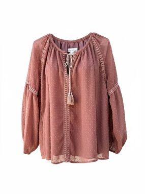 Lost in Lunar Pink Boho Blouse | L